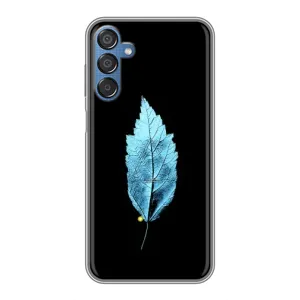 Чехол с картинками на черном фоне для Samsung Galaxy M15 (M156) (Листочек)