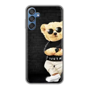 Чехлы Мишка Тедди для Самсунг Галакси М15 (Мишка в очках)