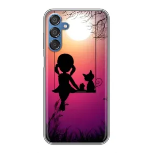 Девчачий Чехол для Samsung Galaxy M15 (M156) (На качели)