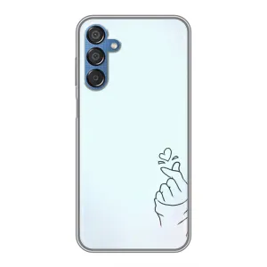 Чехлы (Знак сердечка) на Samsung Galaxy M15 (M156) (Сердце на голубом)