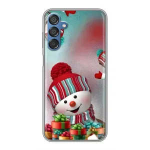 Чехлы на Новый Год Samsung Galaxy M15 (M156) (Снеговик в шапке)