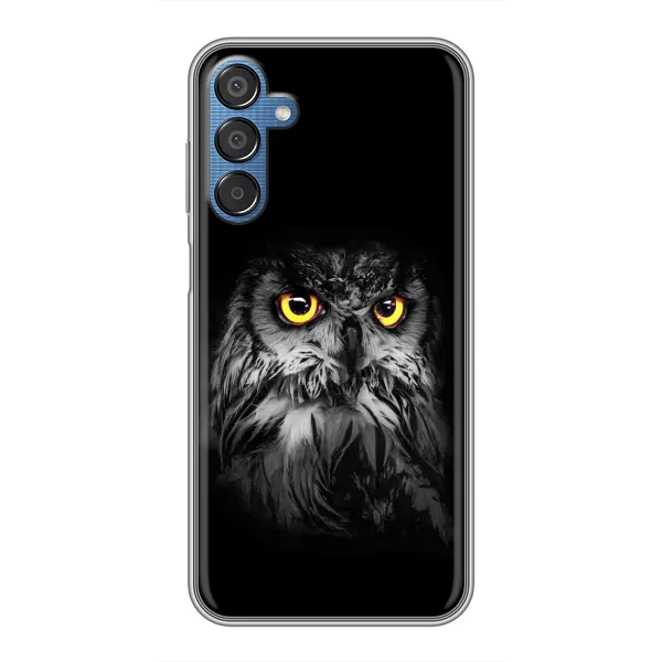 Чехол с рисунком «Сова на чёрном» для Samsung Galaxy M15 (M156) Чехол с рисунком «Сова на чёрном» для Samsung Galaxy M15 (M156)