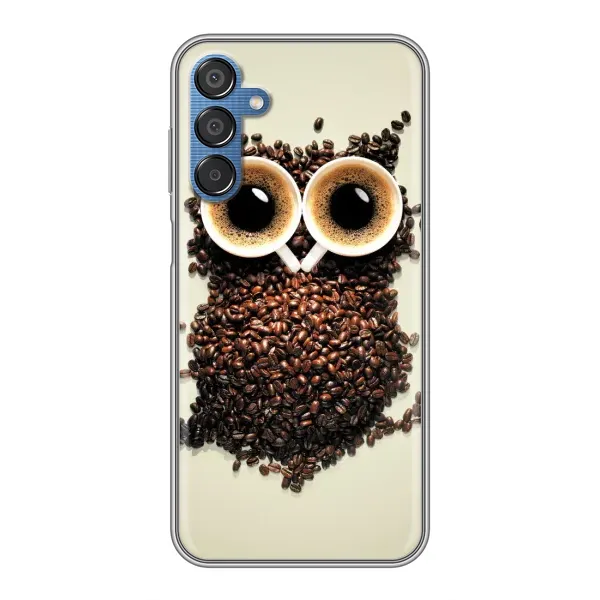 Чехол с рисунком «Сова с зерен кофе» для Samsung Galaxy M15 (M156) Чехол с рисунком «Сова с зерен кофе» для Samsung Galaxy M15 (M156)