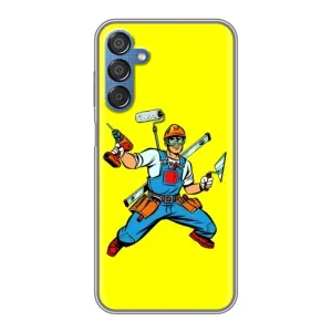 Силиконовый бампер (Работники) на Samsung Galaxy M15 (M156) (Строитель)