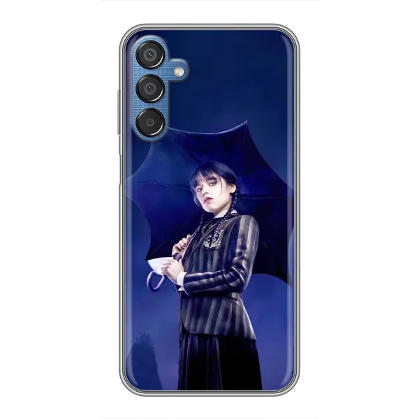 Чехол с рисунком «Уэнсдей с зонтом» для Samsung Galaxy M15 (M156)