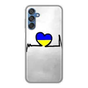 Силіконовий Чохол на Samsung Galaxy M15 (M156) (Я-Україна) (Українська кардіограма)