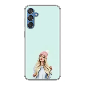 Силиконовый Чехол на Samsung Galaxy M15 (M156) с картинкой Стильных Девушек (В шапке)