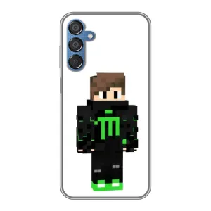 Чохли для Samsung Galaxy M15 (M156) (Персонажі МайнКрафт) (Зелений хлопчик)