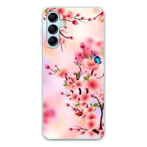 Чехол с принтом САКУРЫ на Samsung Galaxy M16 (Бабочки на сакуре)