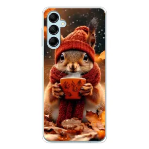 Друкований чохол 'Звірята з кавою' для Samsung Galaxy M16 (Білка з кавою)