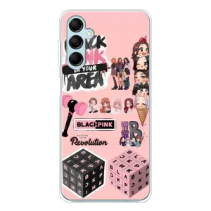 Чехлы с картинкой для Samsung Galaxy M16 (BLACK PINK коллаж)