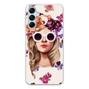 Чехол с картинкой Модные Девчонки Samsung Galaxy M16 (Девушка в очках)