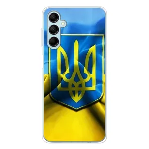 Чехол с картинкой (Патриотический ГЕРБ) на Samsung Galaxy M16 (Герб и Флаг Украины)