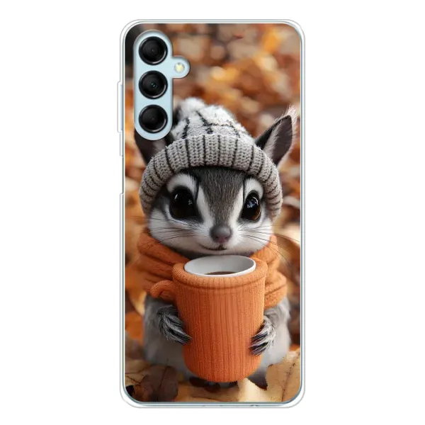 Чехол с рисунком «Грызунчик с кофе» для Samsung Galaxy M16 Чехол с рисунком «Грызунчик с кофе» для Samsung Galaxy M16