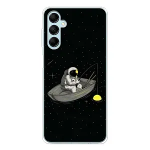 Силиконовый Чехол с принтом "Космонавты" на Samsung Galaxy M16 (Космонавт на рыбалке)