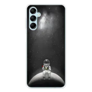 Силиконовый Чехол с принтом "Космонавты" на Samsung Galaxy M16 (Космонавт романтик)