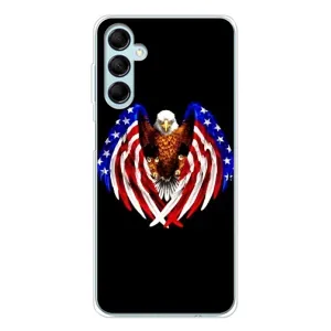 Чехол Флаг USA для Samsung Galaxy M16 (Крылья США)