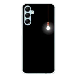 Чехол с картинками на черном фоне для Samsung Galaxy M16 (Лампочка)