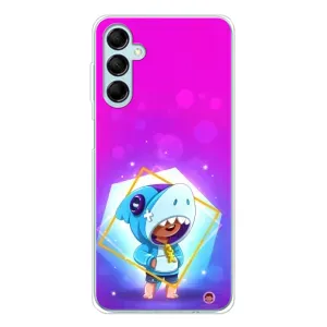 Чехол Бравл Старс для Samsung Galaxy M16 (Леон в костюме Акулы)