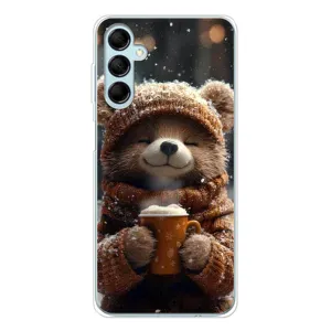 Друкований чохол 'Звірята з кавою' для Samsung Galaxy M16 (Ведмедик з кавою)