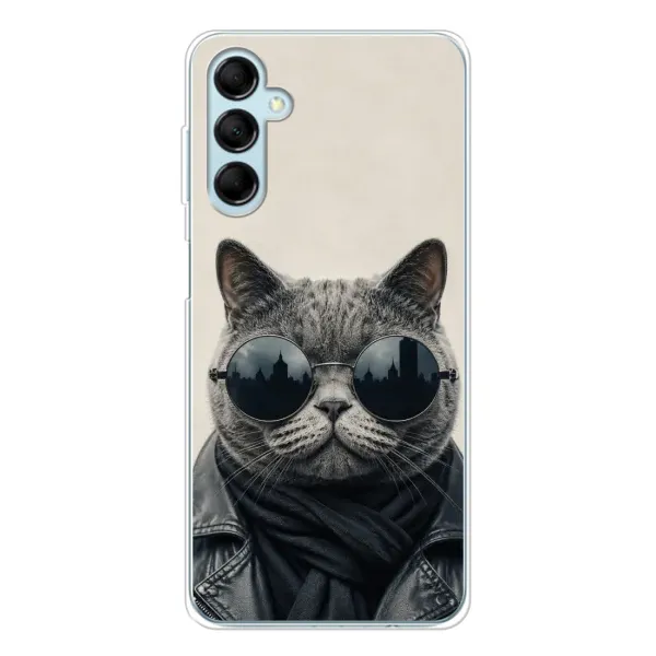 Чехол с рисунком «Модный кот» для Samsung Galaxy M16 Чехол с рисунком «Модный кот» для Samsung Galaxy M16