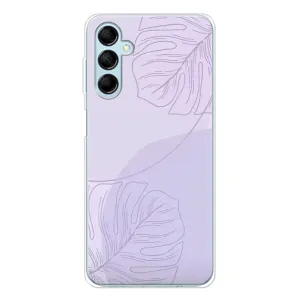 Чехол цветочный дизайн для Samsung Galaxy M16 (Монстера фиолетовая)