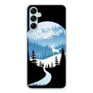 Силиконовый бампер на рождество для Samsung Galaxy M16 (Рождественский Олень)