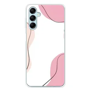 Чехол цветочный дизайн для Samsung Galaxy M16 (Розовый фон)
