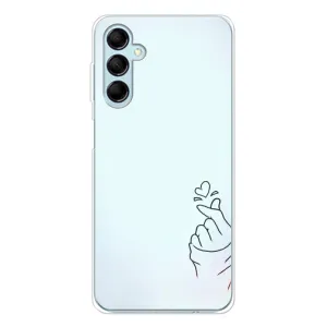 Чехлы (Знак сердечка) на Samsung Galaxy M16 (Сердце на голубом)