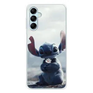 Чехол с рисунком Стич для Samsung Galaxy M16 (Стич с цветочком)