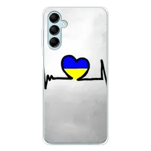 Силиконовый Чехол на Samsung Galaxy M16 (Я-Украина) (Украинская кардиограмма)