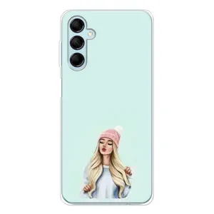 Силиконовый Чехол на Samsung Galaxy M16 с картинкой Стильных Девушек (В шапке)