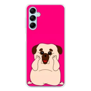 Чехол (ТПУ) Милые собачки для Samsung Galaxy M16 (Веселый Мопсик)