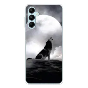Чохол з Вовком на Samsung Galaxy M16 (Вовк і місяць)