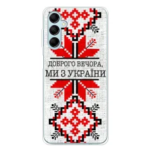 Силиконовый Чехол на Samsung Galaxy M16 (Вышиванка Доброго вечера)