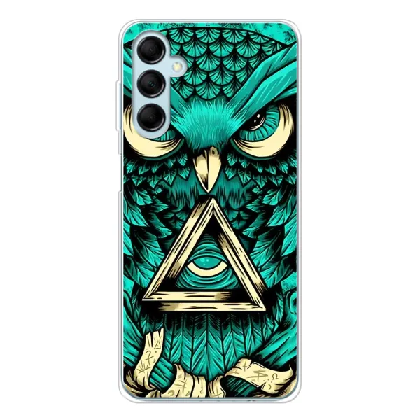Чехол с рисунком «Зеленая сова» для Samsung Galaxy M16 Чехол с рисунком «Зеленая сова» для Samsung Galaxy M16