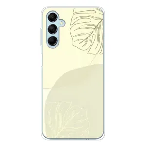 Чехол цветочный дизайн для Samsung Galaxy M16 (Зелёный фон)