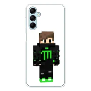 Чохли для Samsung Galaxy M16 (Персонажі МайнКрафт) (Зелений хлопчик)