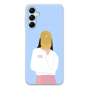 Силиконовый Чехол на Samsung Galaxy M16 с картинкой Стильных Девушек (Желтая кепка)