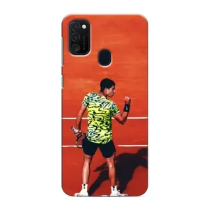 Чохли з прінтом Спортивна тематика для Samsung Galaxy M21 (Алькарас Тенісист)