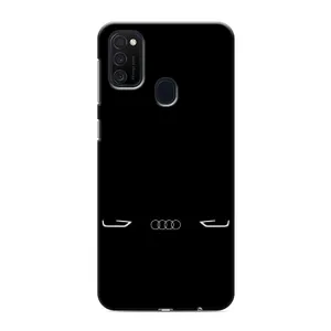 Силиконовый бампер с картинкой машины на Samsung Galaxy M21 (Силует Audi)