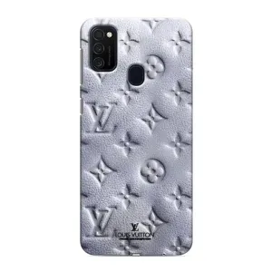 Текстурный Чехол Louis Vuitton для Самсунг Галакси М21 (Белый ЛВ)