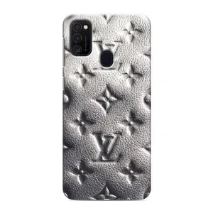 Текстурный Чехол Louis Vuitton для Самсунг Галакси М21 (Бежевый ЛВ)