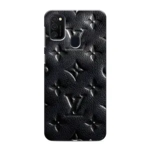 Текстурный Чехол Louis Vuitton для Самсунг Галакси М21 (Черный ЛВ)