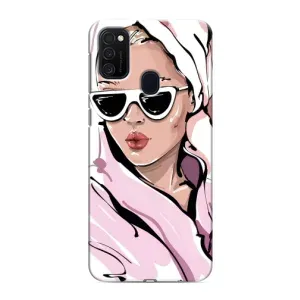Чехол с картинкой Модные Девчонки Samsung Galaxy M21 (Девушка в халате)