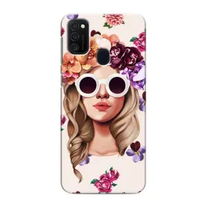 Чехол с картинкой Модные Девчонки Samsung Galaxy M21 (Девушка в очках)