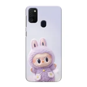 Чохол з принтом Лабубу для Samsung Galaxy M21 (Фіолетовий Лабубу)