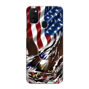 Чехол Флаг USA для Samsung Galaxy M21 (Флаг USA)