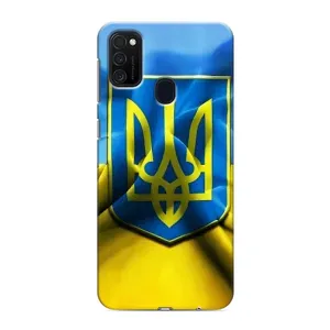 Чохол з картинкою (Патріотичний ГЕРБ) на Samsung Galaxy M21 (Герб і Прапор України)