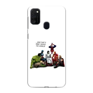 Чехлы для Samsung Galaxy M21 (Для Христиан) (Иисус супергерой)